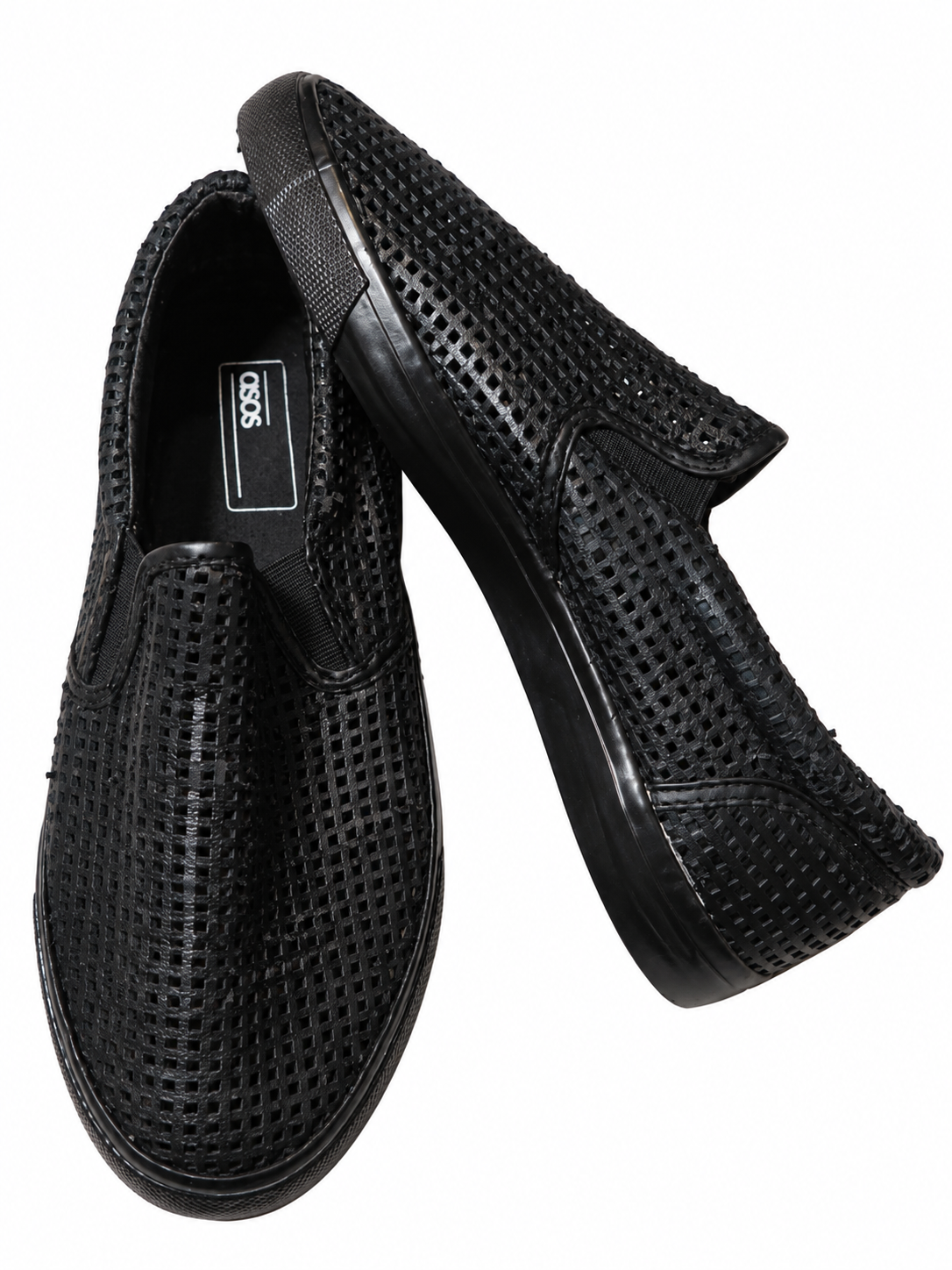 Asos – Mocassins noirs texturés/Homme