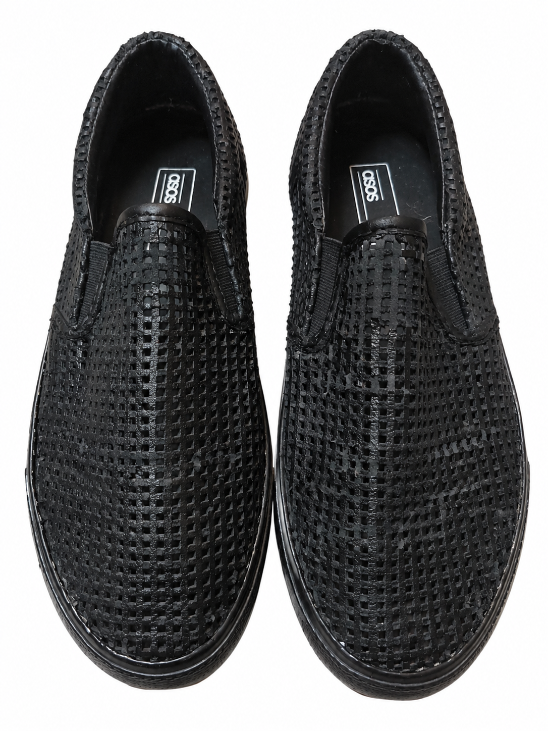 Asos – Mocassins noirs texturés/Homme